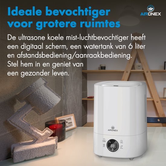 Luftbefeuchter Aironex - 6 Liter - Weiß
