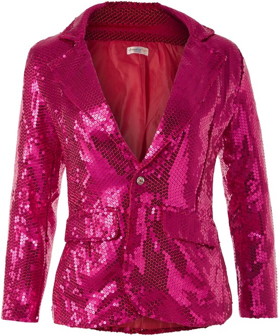 Dressforfun Faschingskostüm Paillettenmantel – Rosa – Damen – Größe XXL