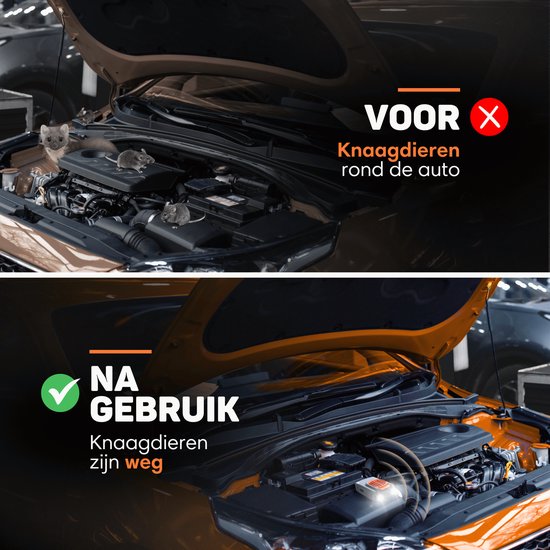 Vulpes Goods® Abschreckung - Marderabschreckung - Steinmarderabschreckung - Marderjäger - Indoor & Outdoor - Automatische Frequenzen & Blitzlichter - USB & Autobatterie - Marder, Mäuse & Ratten - PRO V2 - 2 Stück