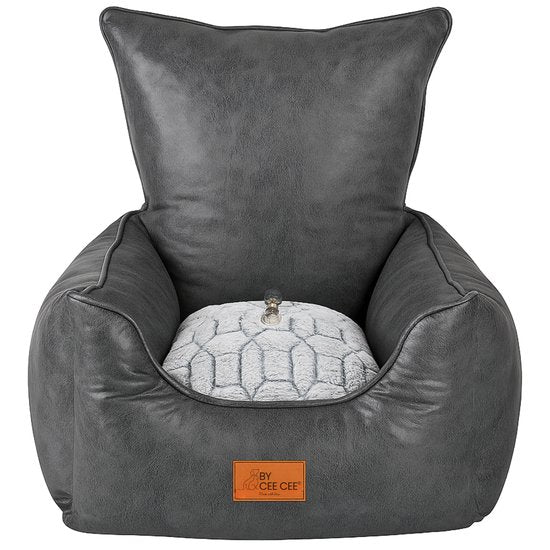 By Cee Cee Hundekorb Auto - Very Luxury Car Dog Basket - Autositz Hund Rücksitz - Autokorb Hund - Autositz Hundedecke - Autositz Hund - auch für Seitensitz - Anthrazit - Ameline