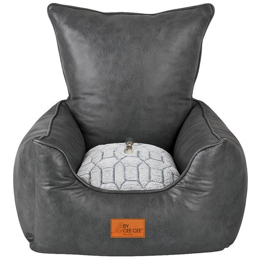 By Cee Cee Hundekorb Auto - Very Luxury Car Dog Basket - Autositz Hund Rücksitz - Autokorb Hund - Autositz Hundedecke - Autositz Hund - auch für Seitensitz - Anthrazit - Ameline