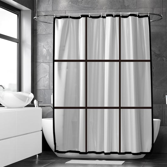 Loti Living Duschvorhang Anti-Schimmel - Matt Transparent Schwarz - Inklusive Ringe - Wasserdicht - PEVA - Duschvorhang 180x200 cm