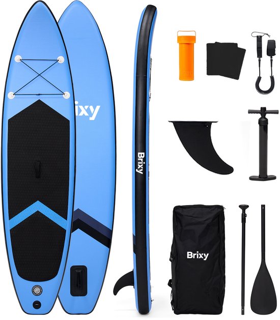 Brixy SUP Board - Aufblasbares Paddle Board - Komplettset - 305 cm - Max. 150 kg - Blau