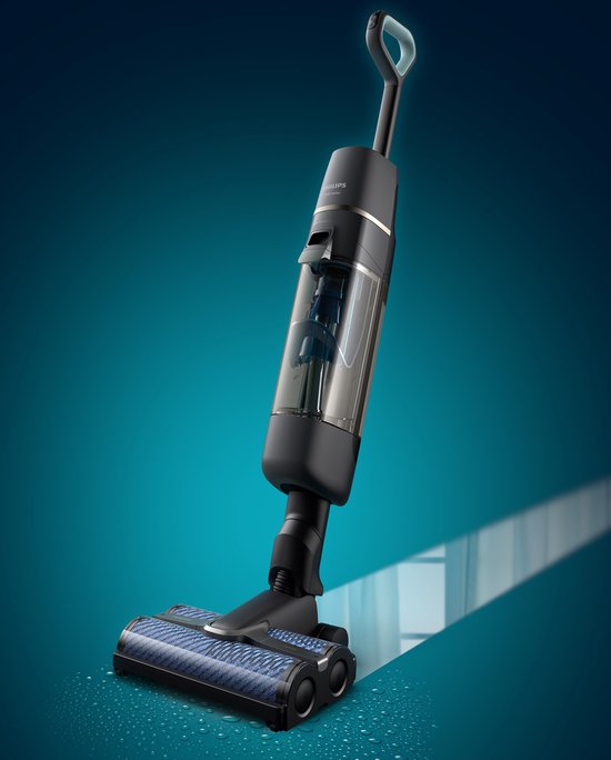 Philips - Kabelloser Staubsauger - AquaTrio Cordless 7000 Series XW7110/01 - Trocken- und Wischfunktion - Grau