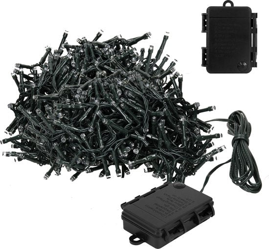 Micro Cluster 200 led - 4m - warmweiß - Batteriebetrieben - 8 Lichtfunktionen - Memory - Timer