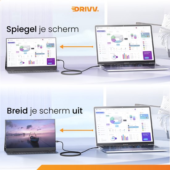 Drivv. Premium Mini DisplayPort zu HDMI Kabel - Thunderbolt zu HDMI - Thunderbolt 1/2 - 4K 30Hz - Schwarz - 1,8 Meter