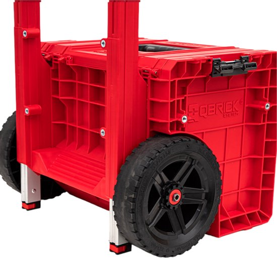 Qbrick System PRO Cart 2.0 Plus RED ULTRA HD stapelbar 490 x 415 x 660 mm 29 l IP54 abnehmbarer doppelter Teleskopgriff