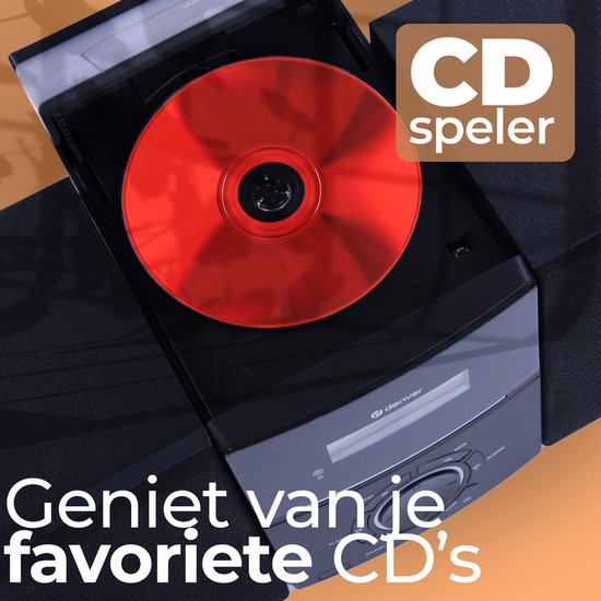 Denver - MDA285 - DAB-Radio - CD-Spieler - Bluetooth - 60 Voreinstellungen - DAB /FM / AUX - Schwarz