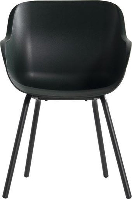 Hartman Sophie elegance Gartenstuhl - Dunkelgrün - 2er Set - schwarzes Rondo Gestell