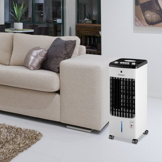 Monzana Mobile Air Conditioning Fan - 4 Funktionen 3.5L - Weiß Schwarz