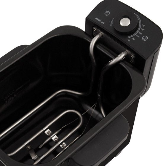 Inventum GF431B - Fritteuse - 3 Liter - bis zu 190 Grad - 2200 Watt - Kaltzone - Fritteuse - Schwarz