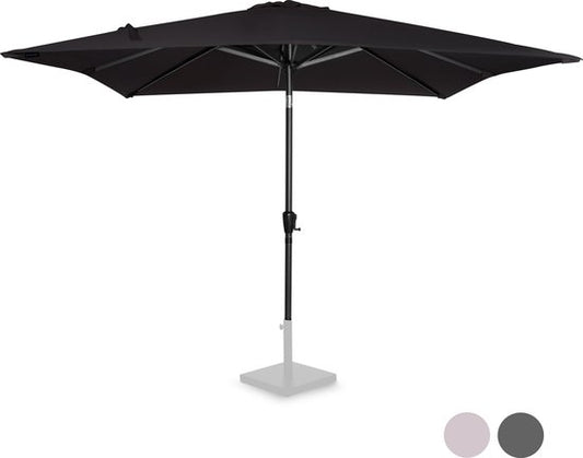 VONROC Premium Stick Sonnenschirm Rosolina - 280x280cm - Inkl. Schutzhülle - Quadratisch - Neigbar - UV-beständiges Tuch - Schwarz