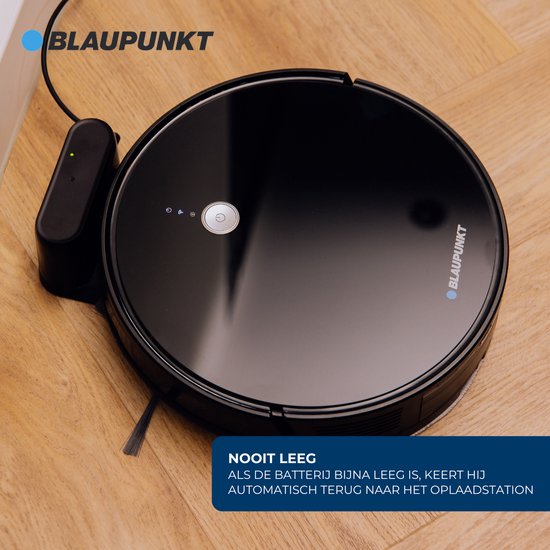 Blaupunkt - Bluebot XBOOST BPK-VCBB1XB - Staubsaugerroboter mit Wischfunktion - Ladestation - Turbo-Saugfunktion