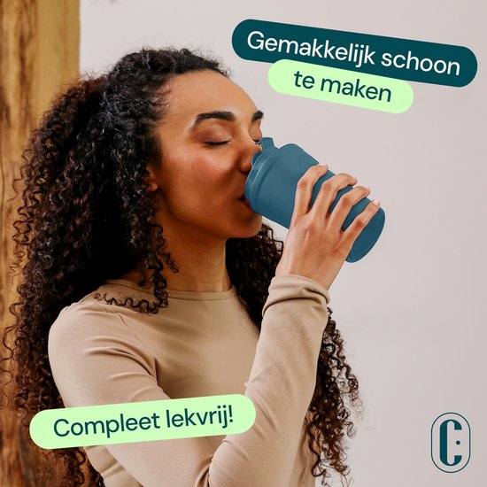 Castagnola Thermos Cup - Kaffeebecher To Go - Reisebecher für Kaffee und Tee - Teebecher - 380 ML - Edelstahl - Blau
