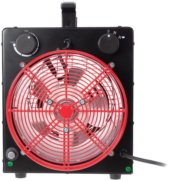 Perel Elektrischer Heizlüfter 3300W mit Thermostat und Kühlmodus, IP24 Überhitzungsschutz, kompakter tragbarer Heizer für Werkstatt, Garage, Schuppen oder Industrieraum