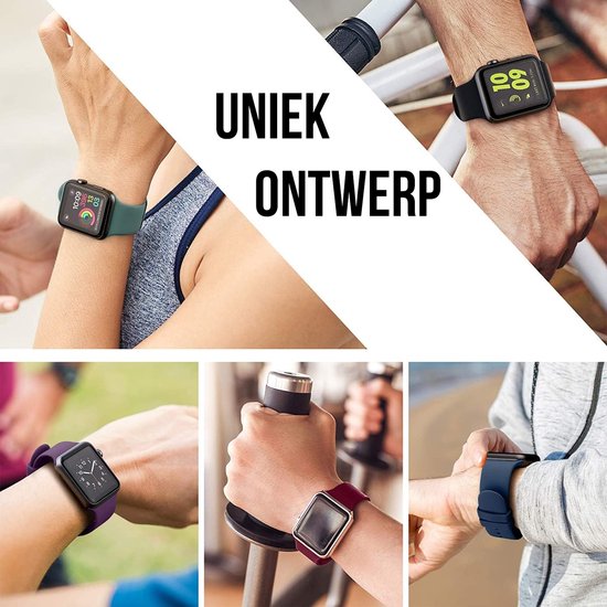 Podec Smartwatch - Silikonband Mehrfarbig 6er Set - Passend für Apple Watch - Band Passend für iWatch 38 / 40/ 41 mm - Passend für Series 1/2/3/4/5/6/7/SE