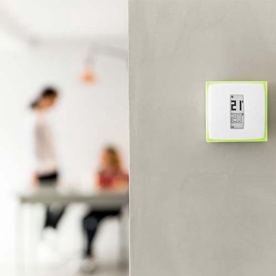 Netatmo Smart Thermostat Modulierend - Smart Thermostat für die Zentralheizung - Funktioniert mit Google Home, Alexa & Apple Homekit - Kabellos - Weiß