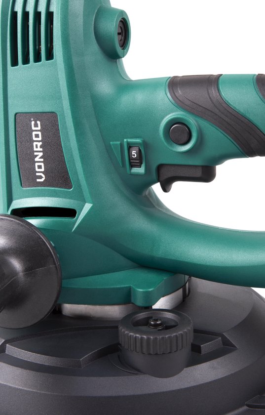 VONROC Schleifmaschine - 750W - Ø180MM - Decke & Wand - Inkl. Schlauch & Staubbeutel