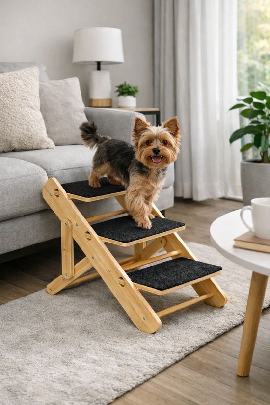 Ceruzo Hundetreppe und Gangway - einstellbar - faltbar - 34-40 cm