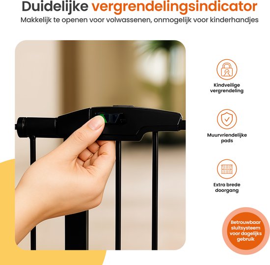 Goliving Treppengitter ohne Bohren - 2 Stück - 75 bis 103 cm - Klemmhalterung - Klemmmodell - Erweiterbar - Metall - Kindergitter - Hundegitter - Schwarz