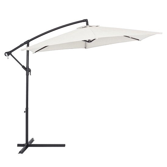 Schwimmender Sonnenschirm Zusammenklappbar - Aluminium Ø330cm UV-Schutz 80+ - Beige