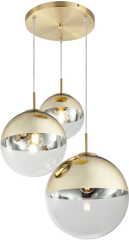 Globo - Hängeleuchte - Varus - Gold - Glas - Ø 51cm - E27 - 15855-3