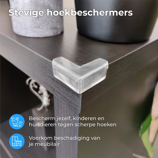 Nuvance - Eckschoner Baby - 12 Stück - Eckschoner mit starkem Stoßfänger - Eckschoner für den Tisch - Tisch-Eckschoner für Kinder - Eckschutz - Transparent