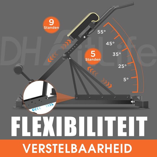 DH FitLife 5-in-1 Hyperextension Roman Chair für Bauch- und Lendenwirbeltraining, einstellbar bis zu 150 kg, Multifunktionsbank für Curls und Gewichte