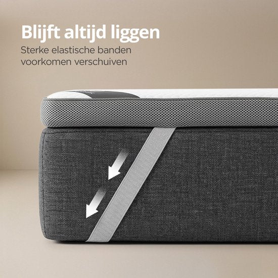 Sleeptime Twin Motion Topper 140 x 200 cm – Matratzenauflage – Hybrid-Gel-Memory-Schaum – mittlere Härte – 8 cm dick