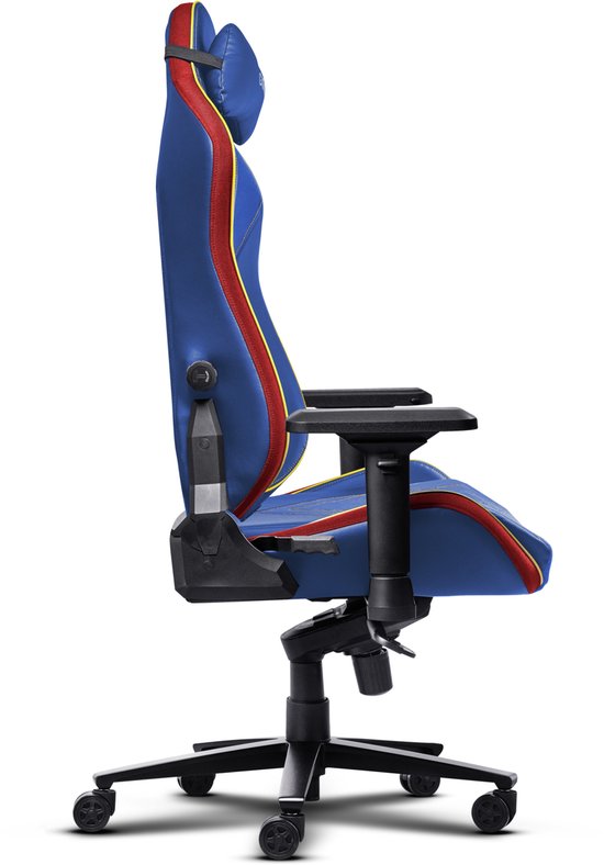 Trust GXT 721SM Ruya Pro Superman Edition - Premium Gaming Chair - Nackenkissen - verstellbare Rückenlehne - höhenverstellbar - Rücken- und Armlehnen verstellbar - Superman Blue