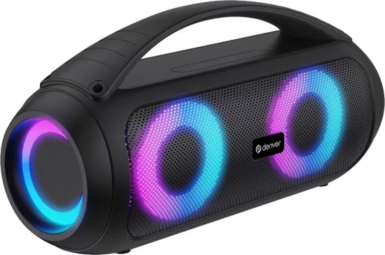 Denver Bluetooth Lautsprecher Wireless - Lichteffekte - Musikbox - AUX - TWS Pairing - BTG616