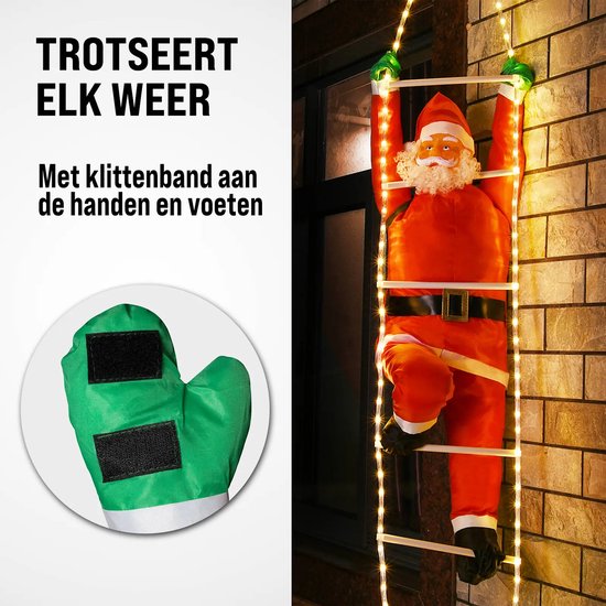 Monzana LED Santa 240cm - Innen/Außen - Inkl. Fernbedienung