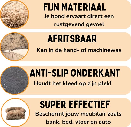By Cee Cee Original Hundedeckenbank - Hundedeckenbank - Hundekorb - Premium - komplett abnehmbar - flauschiges Mocha - Größe M - 90x90
