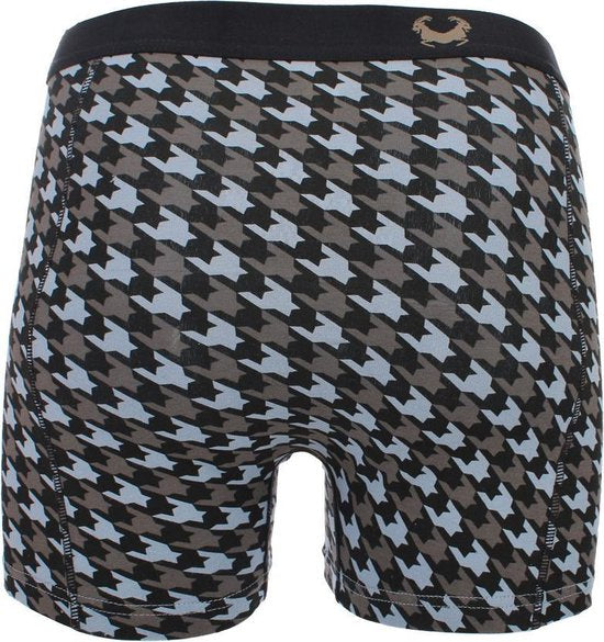 Cavello - 2er-Pack Boxershorts Schwarz / Pepita Print - S