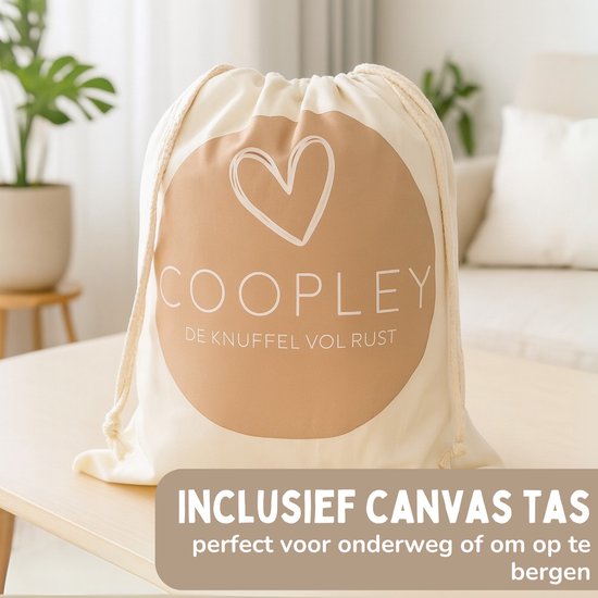 Coopley gewichtetes Plüschtier 2Kg - gewichtetes Plüschtier - Andy Monkey - gewichtetes Plüschtier - sensorisches Spielzeug - für Kinder und Erwachsene - braun - mit Segeltuch-Aufbewahrungsbeutel