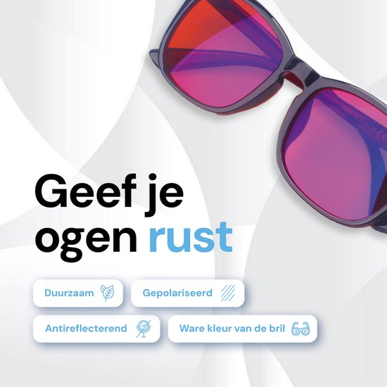 LC Eyewear Computerbrille - Blaulichtbrille ohne Stärke - Blaulichtbrille - Bildschirmbrille quadratisch - Unisex-Brille ohne Stärke - Rot