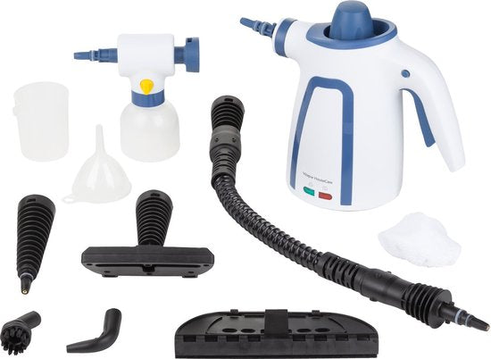 Vitapur Handdampfreiniger - Dampfreiniger - Fleckenreiniger - Dampfreiniger für Polstermöbel - Reinigungsgerät - 900W - Weiß