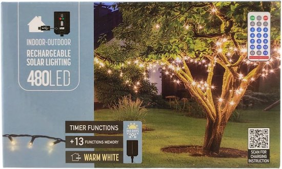 LED-Lichtgirlande Lifetime Warmweiß 20 m Sun