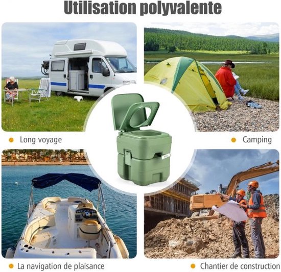 Laodikya Home Camping Toilette Reisetoilette Tragbare Chemische Toilette 20L + 12L