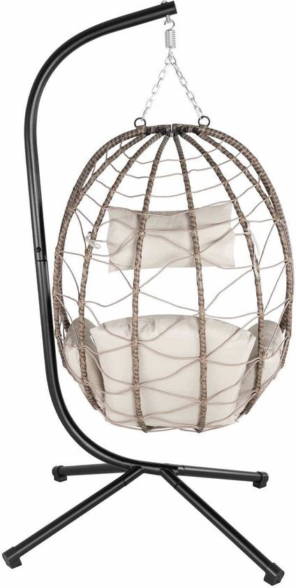 Juskys - Aria Hängesessel - Inklusive Untergestell - Beige