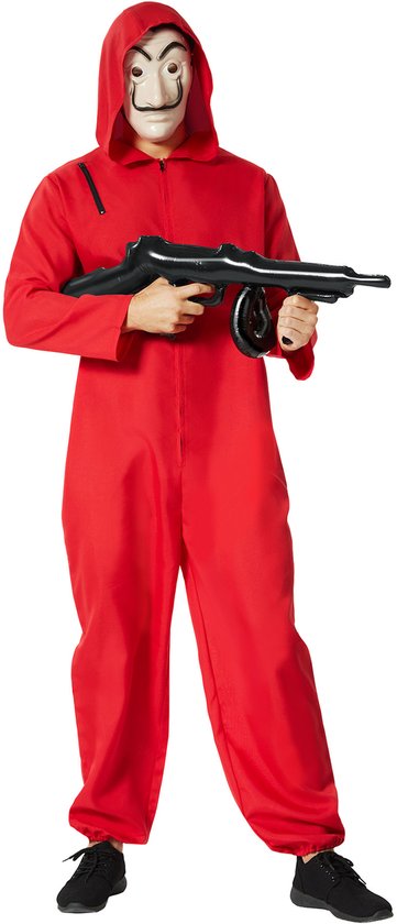Dressforfun La Casa de Papel - Geldraub - Unisex Kostüm maskierte Bankräuber - M - Kostüm Karneval - Halloween - Verkleiden - Partykleidung - Karnevalskleidung - Party - Partykleidung