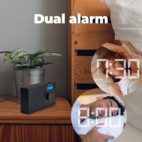 Denver DAB Radio - DAB+/ FM Radio - 40 voreingestellte Sender - Radiowecker - DAB51B