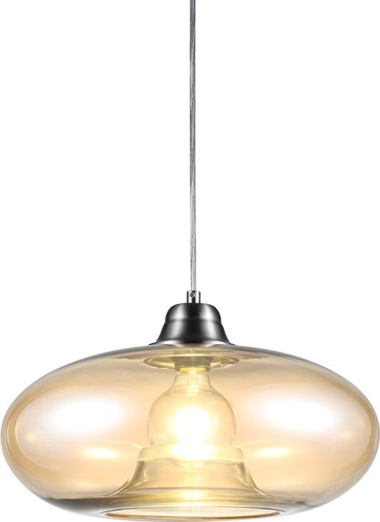 Globo - Hängeleuchte - LILLE - bernsteinfarben - Glas - Ø 40cm - E27 - 30040123