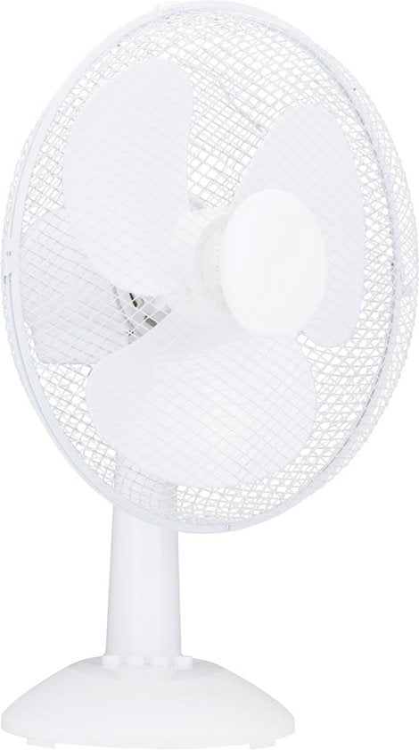 Lifetime Air Tischventilator 35W - Ventilator für Tisch und Schreibtisch - mit Griff, 3 Geschwindigkeiten und Kippfunktion - leise 65dB - Weiß