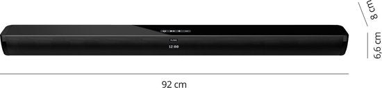 FlinQ - Soundbar - mit Subwoofer - Bluetooth - 3D-Surround-Sound - Fernbedienung - Film/Musik/Nachrichten-Modus - Schwarz