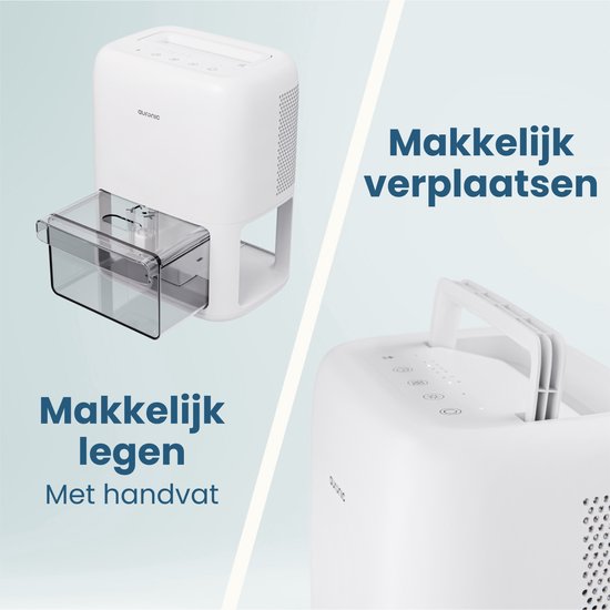 Auronic Luftentfeuchter Mini - Geeignet für Wohnzimmer, Büro, Schlafzimmer, Babyzimmer und mehr - Geräuschlos - Weiß