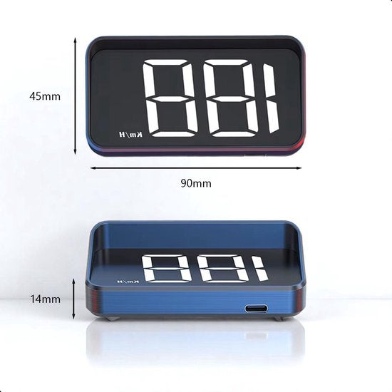 Tech Essentials Automatic - GPS Geschwindigkeitsmesser Auto HUD - USB-C - Weiß - Head Up Displays - Plug and Play