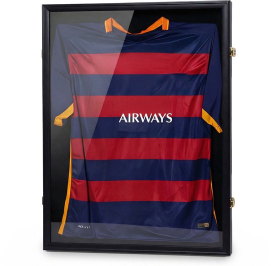 Bayt Bilderrahmen - Bilderrahmen - Einrahmung Fußballtrikot - Tiefer Rahmen - 60x80cm - 3D Box Frame - Schwarz
