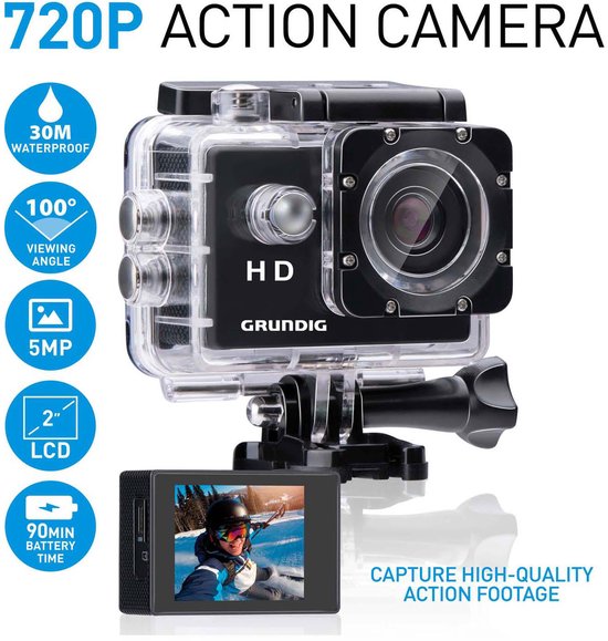 Grundig Action Cam HD 720p - Kunststoff