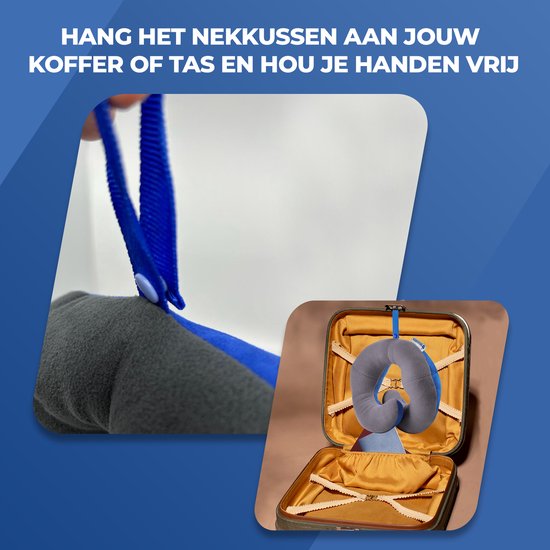 Roegaarden Nackenkissen Flugzeug - Nackenkissen - Reisekissen - Inklusive Tragetasche